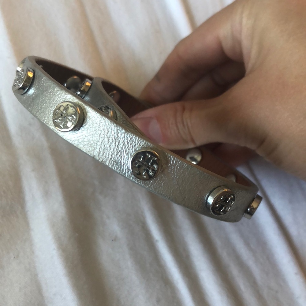 tory Burch Silver Double Wrap bracelet